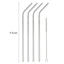 Load image into Gallery viewer, Stainless Steel Drinking Straw (with Cleaning Brush)