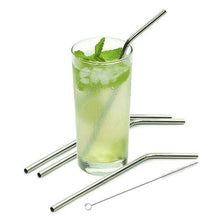 Load image into Gallery viewer, Stainless Steel Drinking Straw (with Cleaning Brush)