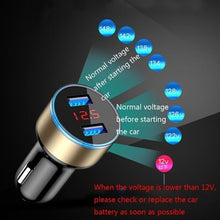 Load image into Gallery viewer, 3.1A Dual USB 2 Port LCD Display 12-24V Car Charger