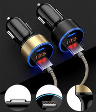 Load image into Gallery viewer, 3.1A Dual USB 2 Port LCD Display 12-24V Car Charger