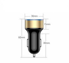 Load image into Gallery viewer, 3.1A Dual USB 2 Port LCD Display 12-24V Car Charger