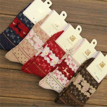 Load image into Gallery viewer, Christmas Deer Moose Design Casual Warm Winter Knit Wool Socks