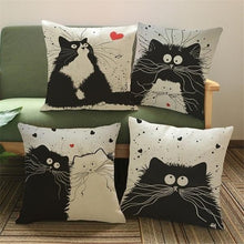 Load image into Gallery viewer, Cartoon Linen Cushion Cover