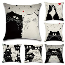 Load image into Gallery viewer, Cartoon Linen Cushion Cover