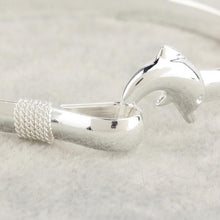 Load image into Gallery viewer, Solid Silver Dolphin Clasp Bracelet
