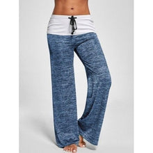 Load image into Gallery viewer, Women's Color Block Wide Leg Palazzo Yoga Pants