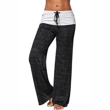 Load image into Gallery viewer, Women's Color Block Wide Leg Palazzo Yoga Pants