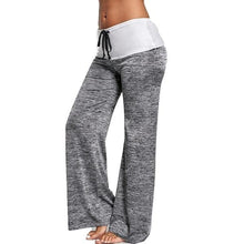 Load image into Gallery viewer, Women's Color Block Wide Leg Palazzo Yoga Pants