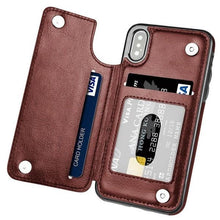Load image into Gallery viewer, Magnetic Leather Phone Wallet Case