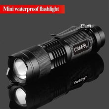 Load image into Gallery viewer, Mini UltraFire CREE Q5 Zoomable LED Flashlight