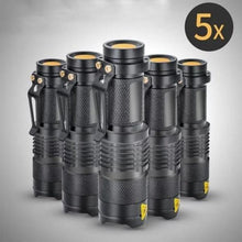 Load image into Gallery viewer, Mini UltraFire CREE Q5 Zoomable LED Flashlight
