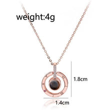 Load image into Gallery viewer, Projection 100 Languages I Love You Charm Pendant Necklace for Women Choker Lover Gift