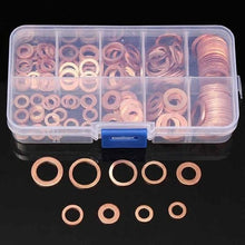 Load image into Gallery viewer, 200PCS M5-M14 Copper Gasket Nut & Bolt Sets Fastener Screw Washers Sets