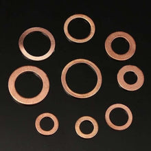 Load image into Gallery viewer, 200PCS M5-M14 Copper Gasket Nut & Bolt Sets Fastener Screw Washers Sets