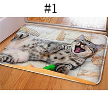 Load image into Gallery viewer, 3D Kawaii Cat Print Welcome Floor Mats Bedroom Hallway Carpet Anti-Slip Soft Doormat for Living Room Kitchen Tapetes