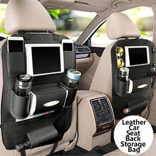 Load image into Gallery viewer, Leather Car Seat Back Organizer