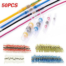Load image into Gallery viewer, 1Set/2Sets Heat Shrink Solder Sleeves Connector Electrical Wire Terminals Butt Crimp 50pcs