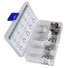 Load image into Gallery viewer, 200pcs Stainless Steel E-clip Circlip Assortment 1.5 2 3 4 5 6 7 8 9 10 Mm