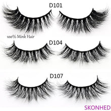 Load image into Gallery viewer, Sexy Handmade Natural False Eyelashes Cross Long 100% Real Mink Fur Eye Lashes Extension