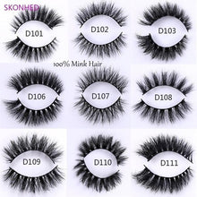 Load image into Gallery viewer, Sexy Handmade Natural False Eyelashes Cross Long 100% Real Mink Fur Eye Lashes Extension