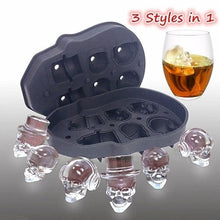 Load image into Gallery viewer, DIY Ice Mold 3D Creative Skull Soft Silicone Whisky Ice Mold Chocolate Candy Cavity Party Supplies