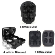 Load image into Gallery viewer, DIY Ice Mold 3D Creative Skull Soft Silicone Whisky Ice Mold Chocolate Candy Cavity Party Supplies