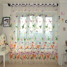 Load image into Gallery viewer, Large Butterfly Print Window Curtain(100 * 200cm/39.37 * 78.74inch)
