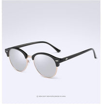 Load image into Gallery viewer, Round Polarized Sunglasses Mens Womens UV400 Mirrored Glasses Eyewear