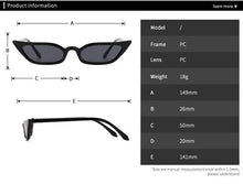 Load image into Gallery viewer, Small Frame Cat Eye Sunglasses