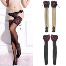 Load image into Gallery viewer, Ladies Fashion Tights Floral Lace Top Hold Up Thigh-Highs Stockings Pantyhose