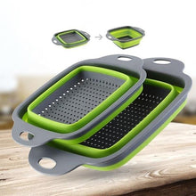 Load image into Gallery viewer, Kitchen Collapsible Colander Fruit Vegetable Washing Drain Basket Folding Strainer