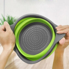 Load image into Gallery viewer, Kitchen Collapsible Colander Fruit Vegetable Washing Drain Basket Folding Strainer