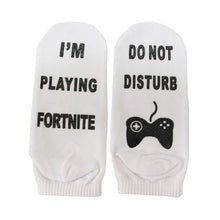 Load image into Gallery viewer, Personalised Socks Do Not Disturb I'm Playing Funy Socks Unisex Short Socks