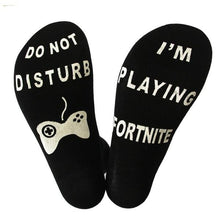 Load image into Gallery viewer, Personalised Socks Do Not Disturb I'm Playing Funy Socks Unisex Short Socks