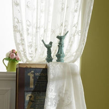 Load image into Gallery viewer, Luxurious Embroidered White Sheer Curtains