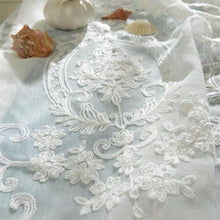 Load image into Gallery viewer, Luxurious Embroidered White Sheer Curtains