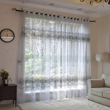 Load image into Gallery viewer, Floral Sheer Tulle Curtains