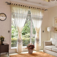 Load image into Gallery viewer, Floral Sheer Tulle Curtains