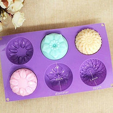 Load image into Gallery viewer, 6 Cavities Sunflower Muffin Cups Cupcake Pans Silicone Cake Baking Mold Craft Art Handmade Soap Molds