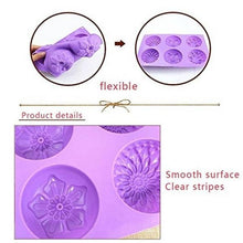 Load image into Gallery viewer, 6 Cavities Sunflower Muffin Cups Cupcake Pans Silicone Cake Baking Mold Craft Art Handmade Soap Molds
