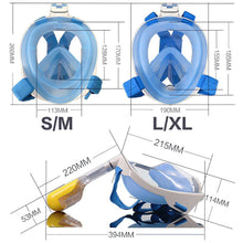 Load image into Gallery viewer, Full Face Snorkeling Mask