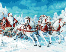 Load image into Gallery viewer, Santa Claus's Horses- Painting By Numbers