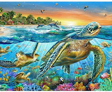 Load image into Gallery viewer, Ocean Turtle - 5D™ Diamond Painting Kit