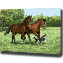 Load image into Gallery viewer, Horses in Grassland - Painting By Numbers
