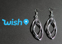 Load image into Gallery viewer, Elegant Silver Plated Dangle Drop Party Earrings