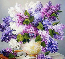 Load image into Gallery viewer, Lavender Vase- 5D™ Diamond Painting Kit