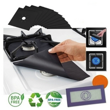 Load image into Gallery viewer, Thick Reusable Gas Stovetop 2mm Burner Protector (Black)