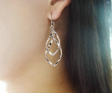 Load image into Gallery viewer, Elegant Silver Plated Dangle Drop Party Earrings