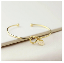 Load image into Gallery viewer, Knot Bracelet with Personalized Initial Letters