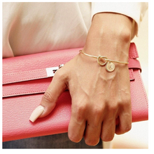 Load image into Gallery viewer, Knot Bracelet with Personalized Initial Letters